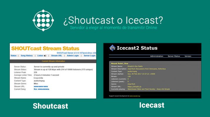 shoutcast vs icecast e1597160714282